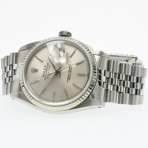 Rolex Datejust 36 Silver Stick Dial Stainless Steel Automatic 16014