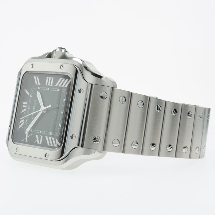 Cartier Santos Large Green Dial Stainless Steel WSSA0062 4072