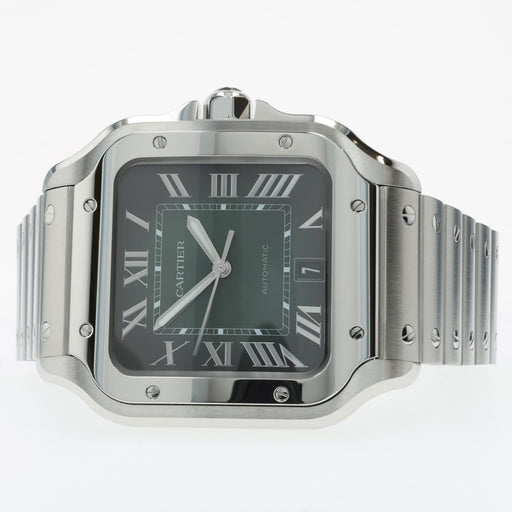 Cartier Santos Large Green Dial Stainless Steel WSSA0062 4072