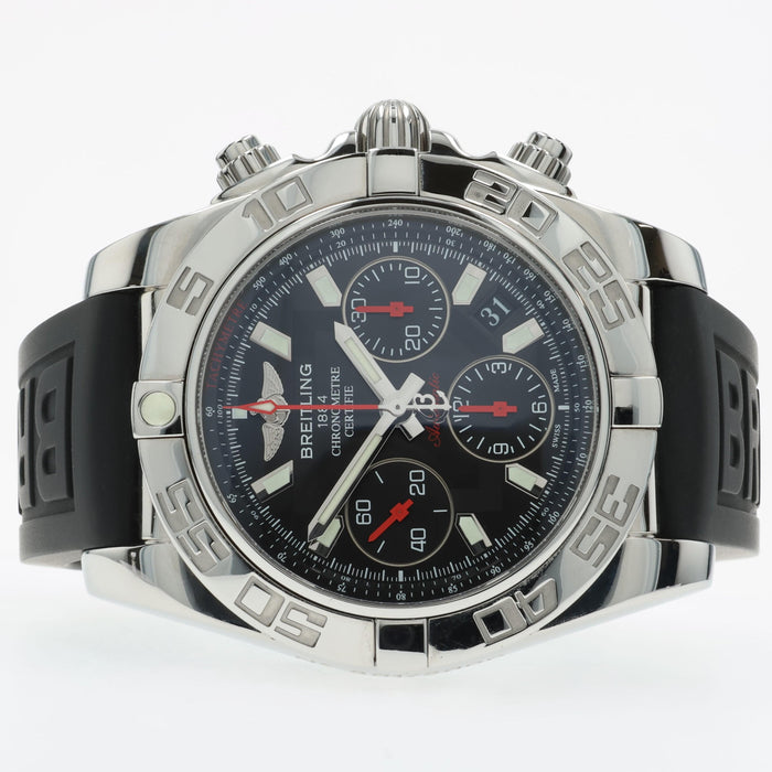 Breitling Chronomat 41 Black Dial Stainless Steel Chronograph Automatic AB0141