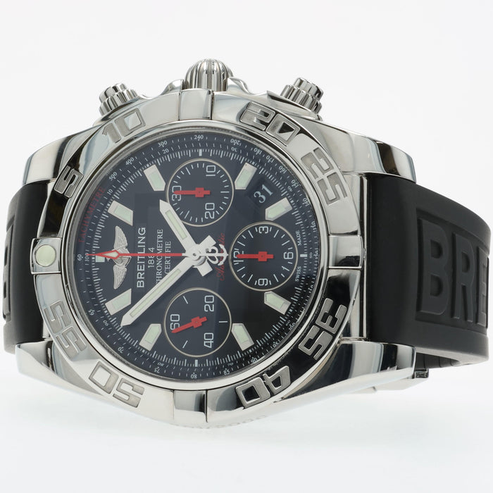 Breitling Chronomat 41 Black Dial Stainless Steel Chronograph Automatic AB0141
