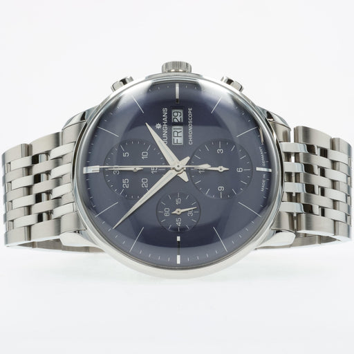 Junghans Meister Chronoscope Blue Dial Stainless Steel 027/4528.45