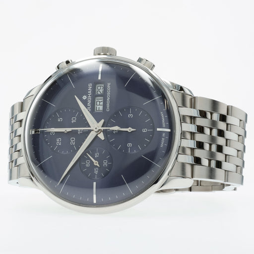 Junghans Meister Chronoscope Blue Dial Stainless Steel 027/4528.45