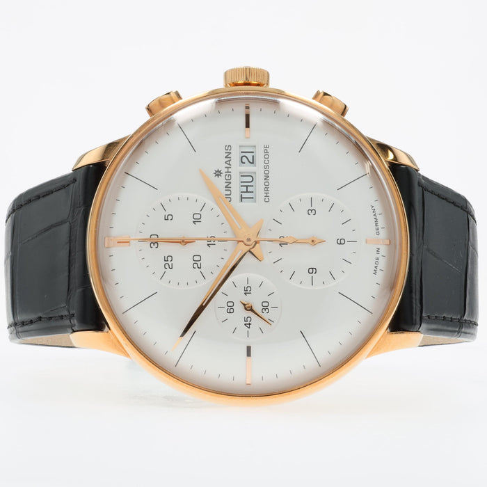 Junghans Meister Chronoscope Silvered Dial Automatic Stainless Steel 027/7023.03