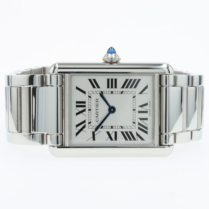 Cartier Tank Must Large Stainless Steel Quartz Silver Dial WSTA0122 4563