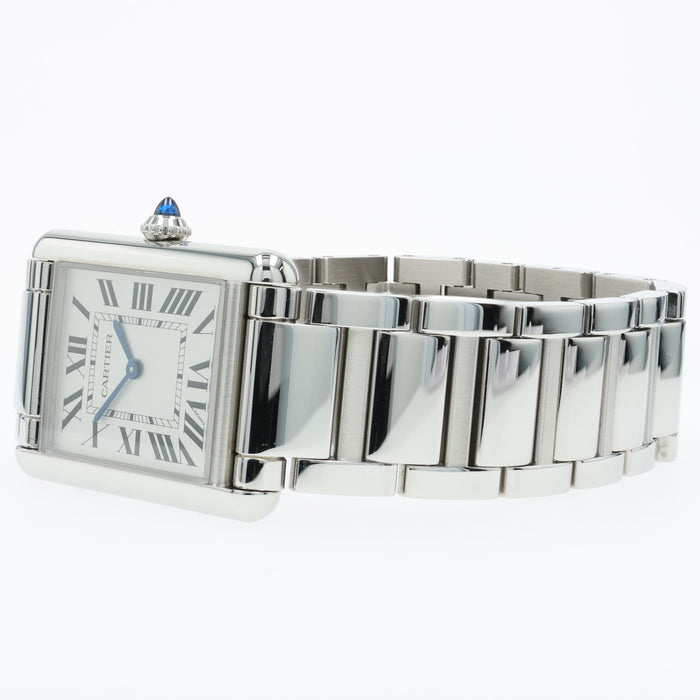 Cartier Tank Must Large Stainless Steel Quartz Silver Dial WSTA0122 4563