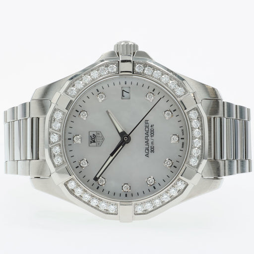 Tag Heuer Aquaracer Ladies Factory Mother of Pearl Dial Stainless Steel WAY1314