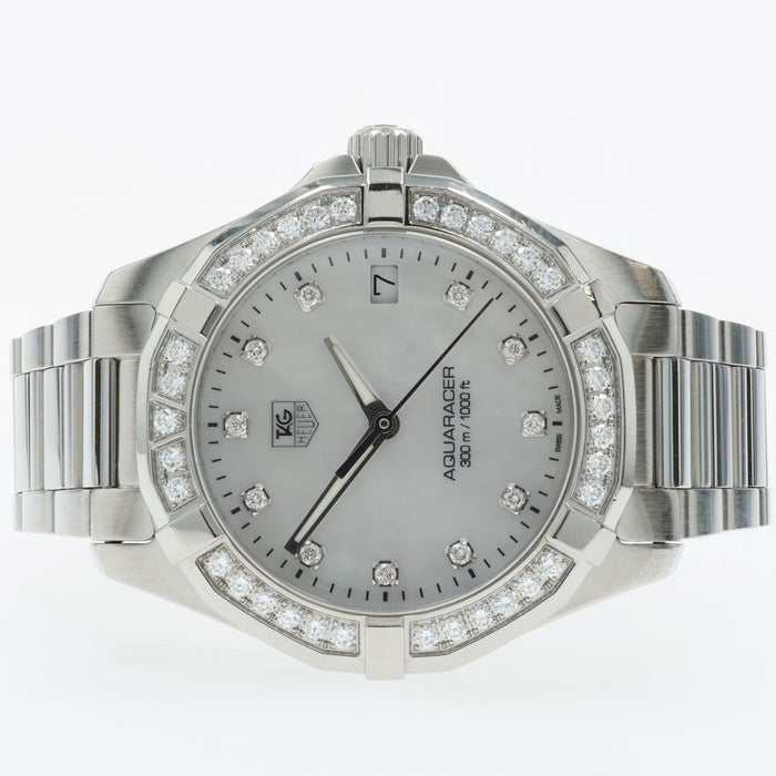 Tag Heuer Aquaracer Ladies Factory Mother of Pearl Dial Stainless Steel WAY1314