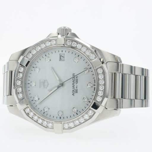 Tag Heuer Aquaracer Ladies Factory Mother of Pearl Dial Stainless Steel WAY1314
