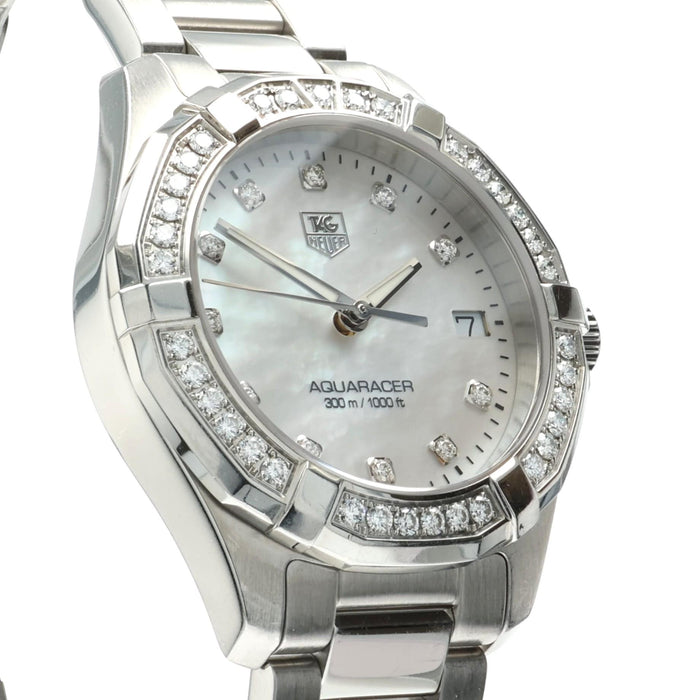 Tag Heuer Aquaracer Ladies Factory Mother of Pearl Dial Stainless Steel WAY1314