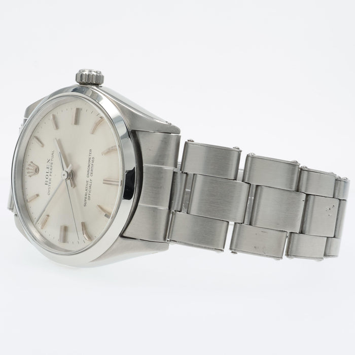 Rolex Oyster Perpetual Silver Dial Automatic 34mm Stainless Steel 1002