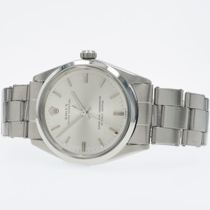 Rolex Oyster Perpetual Silver Dial Automatic 34mm Stainless Steel 1002