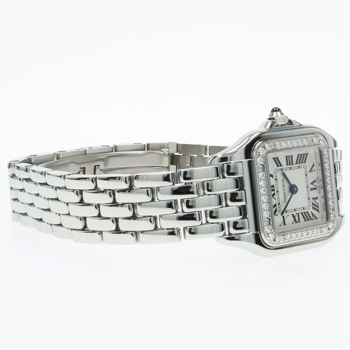 Cartier Panthere Quartz Factory Diamond Bezel Stainless Steel W4PN0016