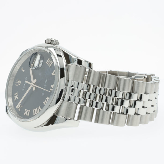 Rolex Datejust 36mm Blue Anniversary Dial Jubilee Stainless Steel 116200