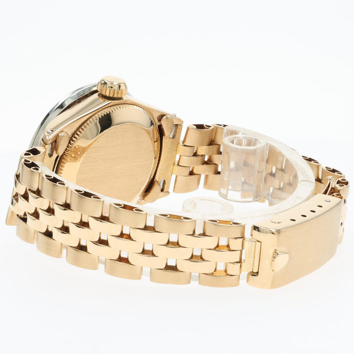 Rolex Lady Datejust Custom Diamond Bezel Solid 18kt Yellow Gold 6701