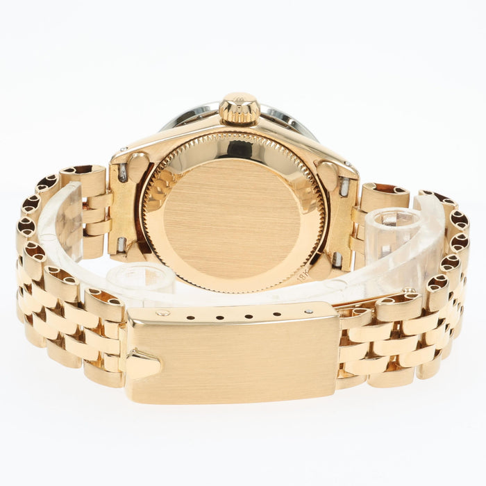 Rolex Lady Datejust Custom Diamond Bezel Solid 18kt Yellow Gold 6701