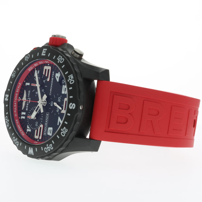 Breitling Endurance Pro Red Bretlight Chronograph Black Dial Quartz X82310