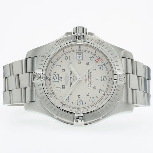 Breitling Colt Silver Dial Quartz 41mm Stainless Steel Automatic A74380