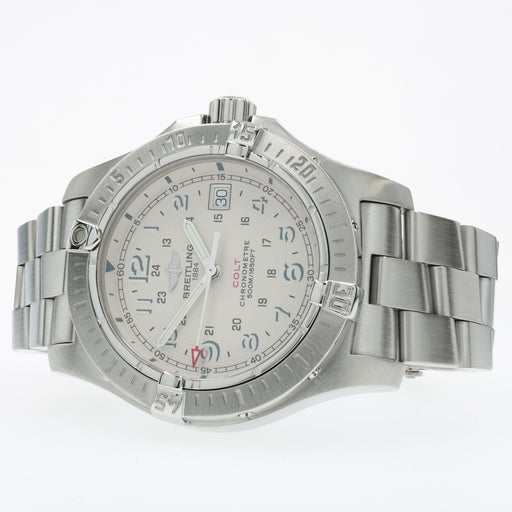 Breitling Colt Silver Dial Quartz 41mm Stainless Steel Automatic A74380