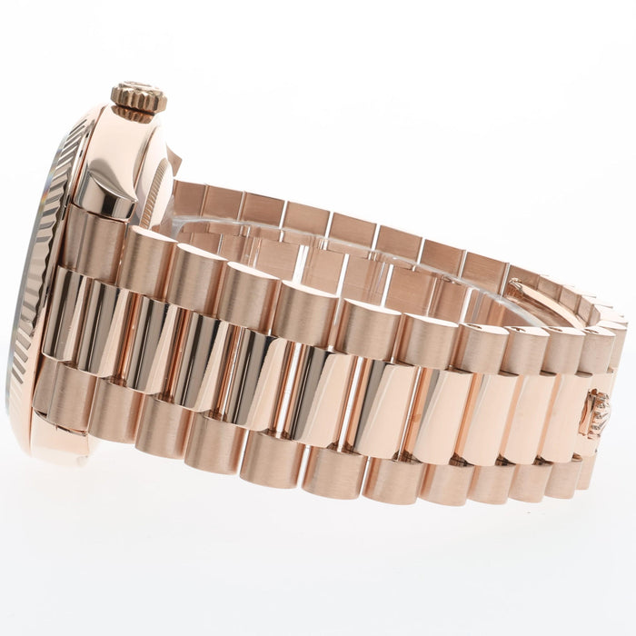 Rolex Day-Date II Factory Green Roman Numeral Dial Solid 18k Rose Gold 228235