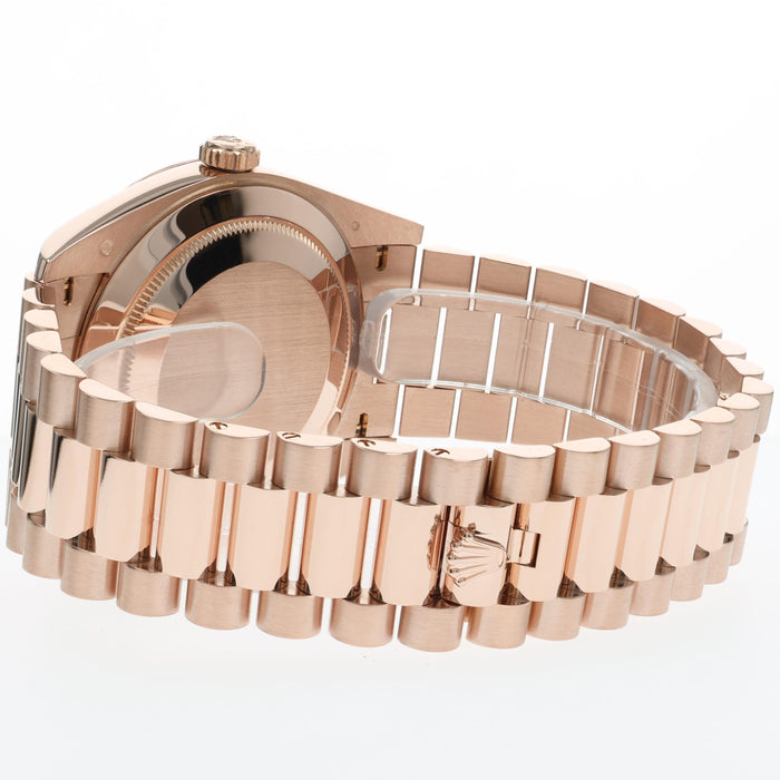 Rolex Day-Date II Factory Green Roman Numeral Dial Solid 18k Rose Gold 228235