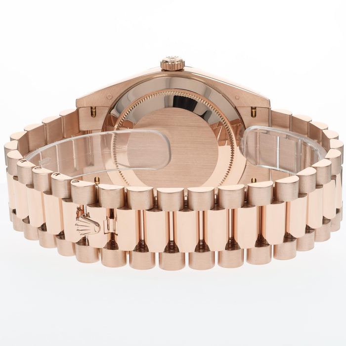 Rolex Day-Date II Factory Green Roman Numeral Dial Solid 18k Rose Gold 228235