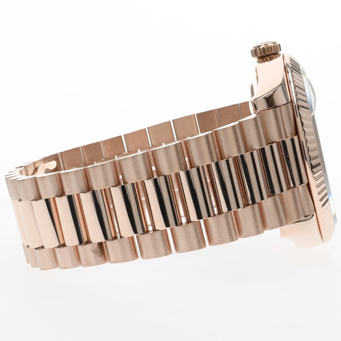 Rolex Day-Date II Factory Green Roman Numeral Dial Solid 18k Rose Gold 228235