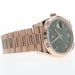 Rolex Day-Date II Factory Green Roman Numeral Dial Solid 18k Rose Gold 228235