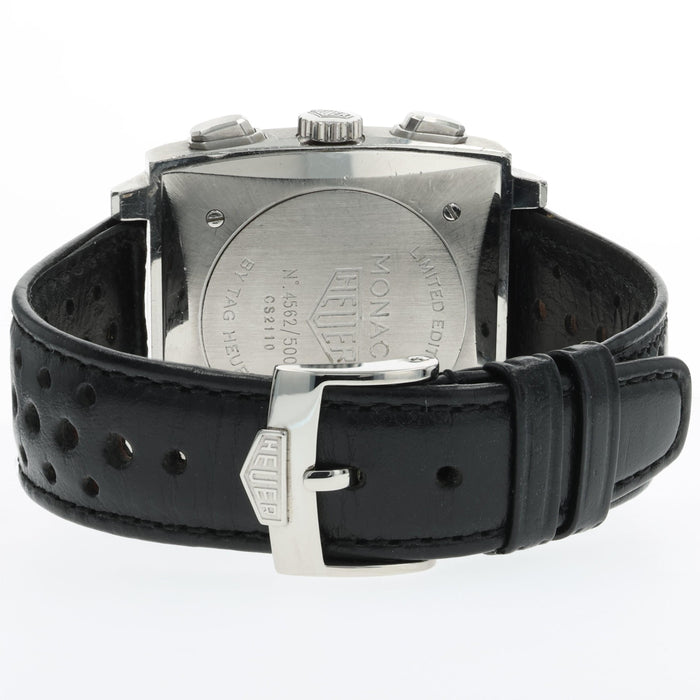 Tag Heuer Monaco Black Dial 38mm Automatic Chronograph Stainless Steel CS2110