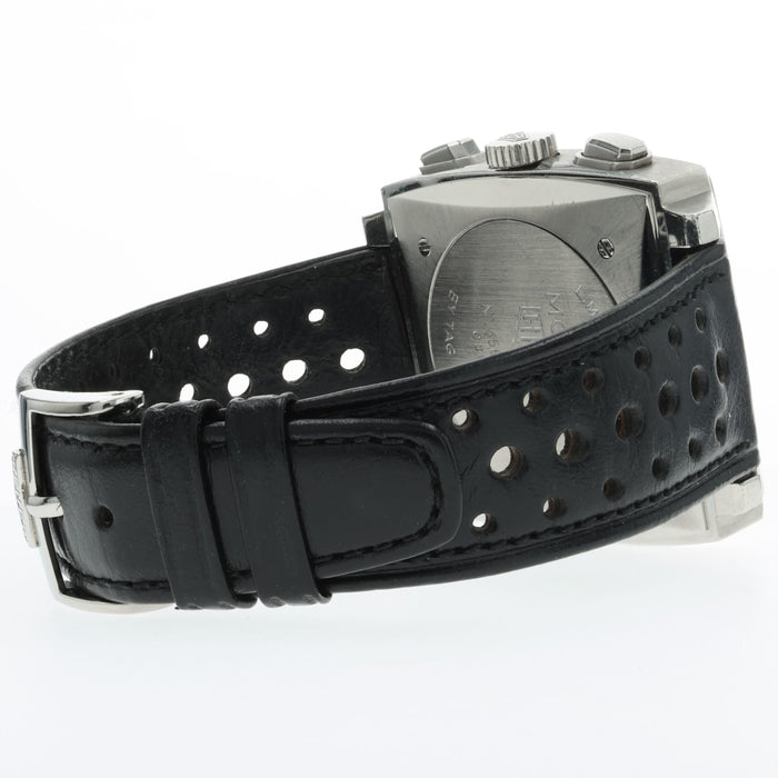 Tag Heuer Monaco Black Dial 38mm Automatic Chronograph Stainless Steel CS2110