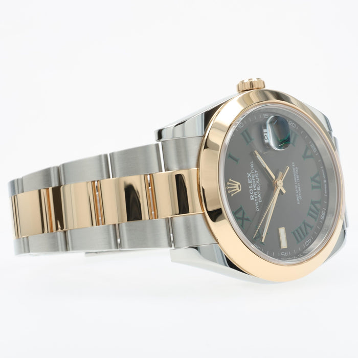 Rolex Datejust 41 Wimbledon Dial 18K Yellow Gold & Steel Oyster 126303