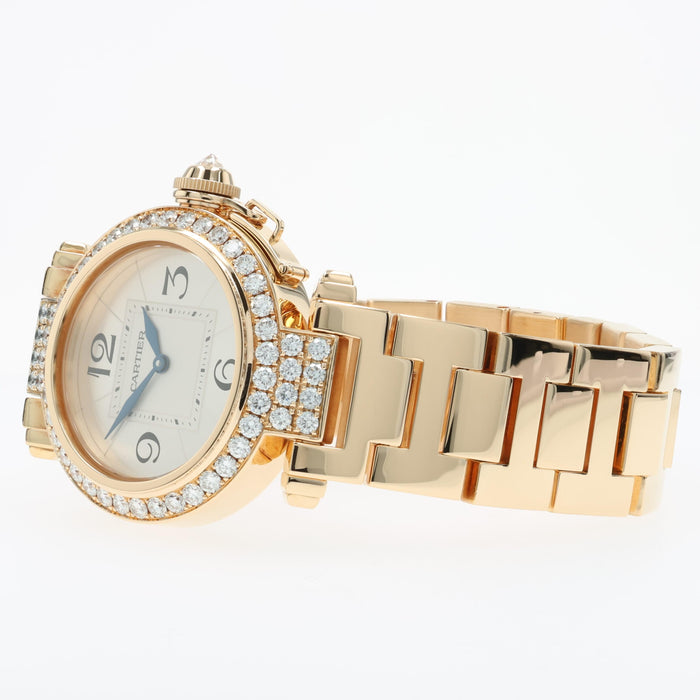 Cartier Pasha Solid 18kt Yellow Gold Factory Diamond Bezel WJ11945G 2811