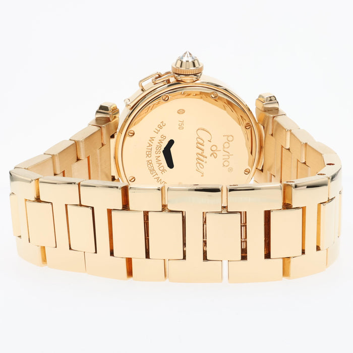 Cartier Pasha Solid 18kt Yellow Gold Factory Diamond Bezel WJ11945G 2811