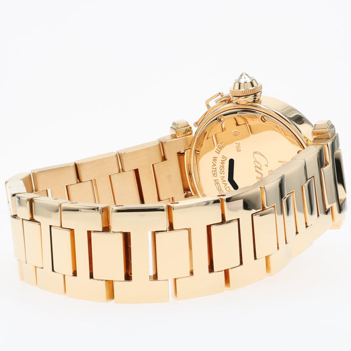 Cartier Pasha Solid 18kt Yellow Gold Factory Diamond Bezel WJ11945G 2811