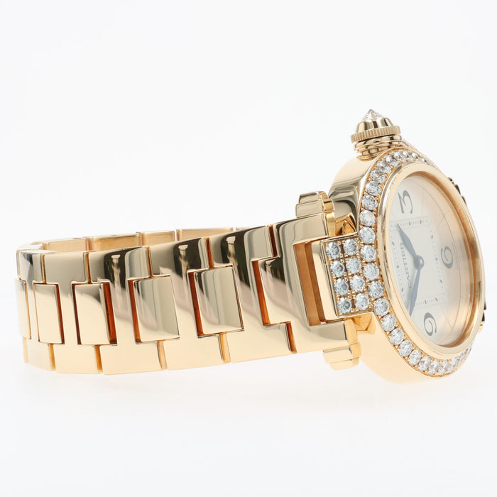 Cartier Pasha Solid 18kt Yellow Gold Factory Diamond Bezel WJ11945G 2811
