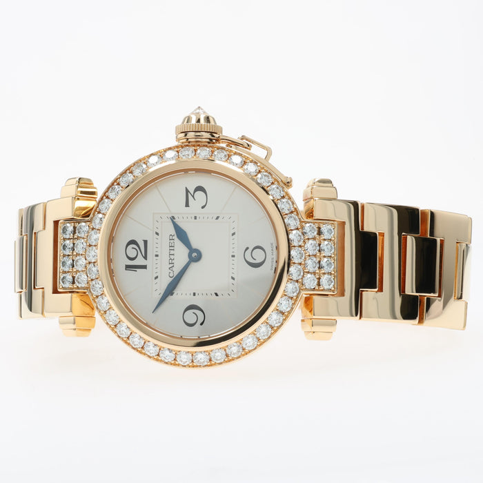 Cartier Pasha Solid 18kt Yellow Gold Factory Diamond Bezel WJ11945G 2811