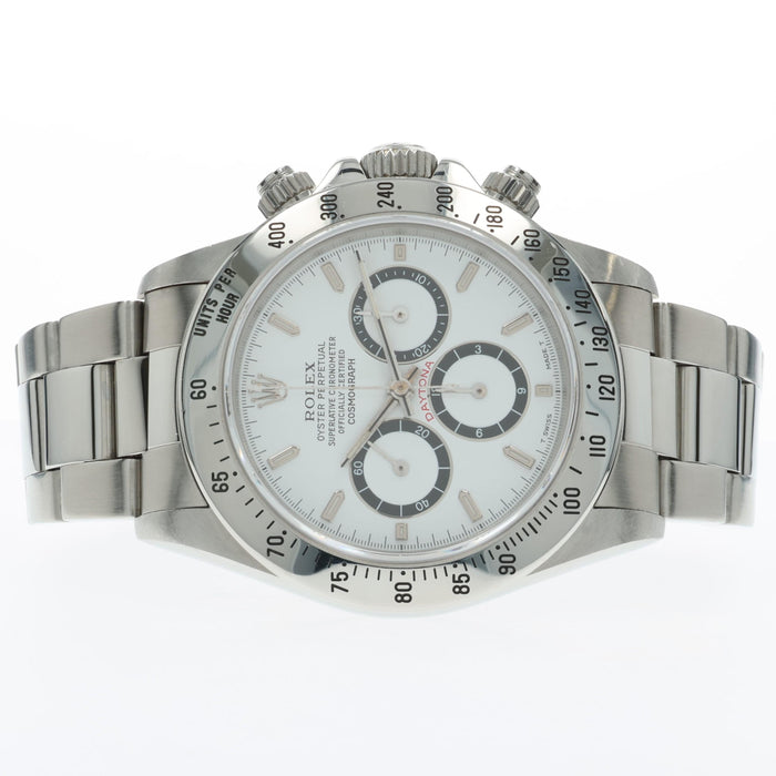 Rolex Daytona Zenith White Dial Inverted 6 Chronograph Stainless Steel 16520