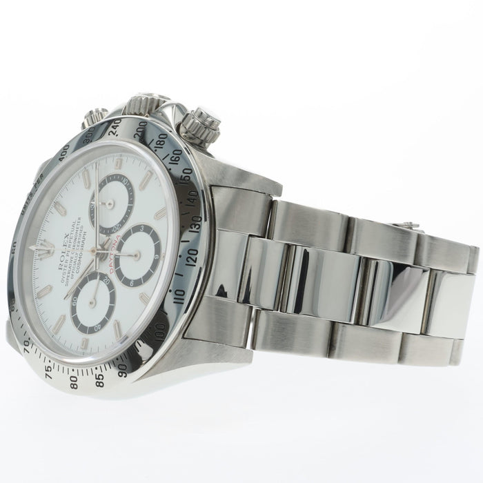 Rolex Daytona Zenith White Dial Inverted 6 Chronograph Stainless Steel 16520