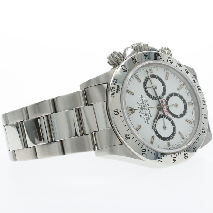 Rolex Daytona Zenith White Dial Inverted 6 Chronograph Stainless Steel 16520