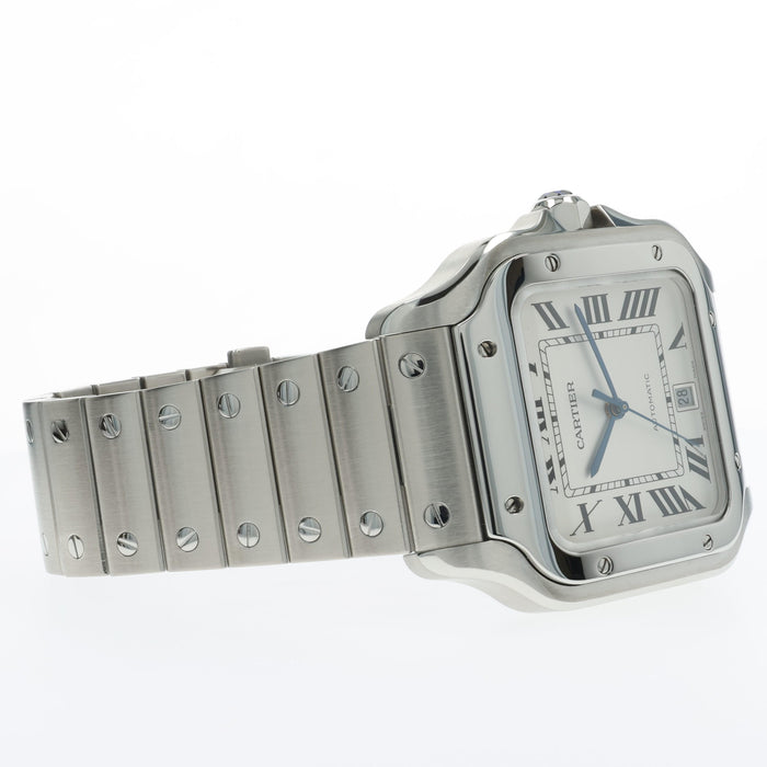 Cartier Santos De Cartier Large Silver Dial Automatic Steel WSSA0018 4072