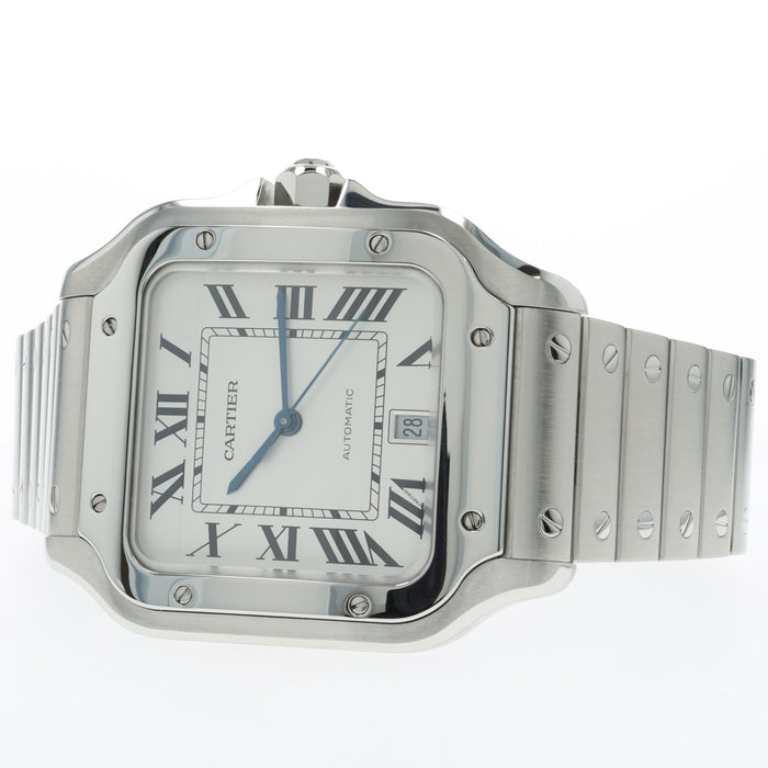 Cartier Santos De Cartier Large Silver Dial Automatic Steel WSSA0018 4072