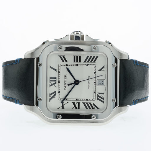 Cartier Santos XL Blue Strap Stainless Steel 39mm Automatic WSSA0018-4072