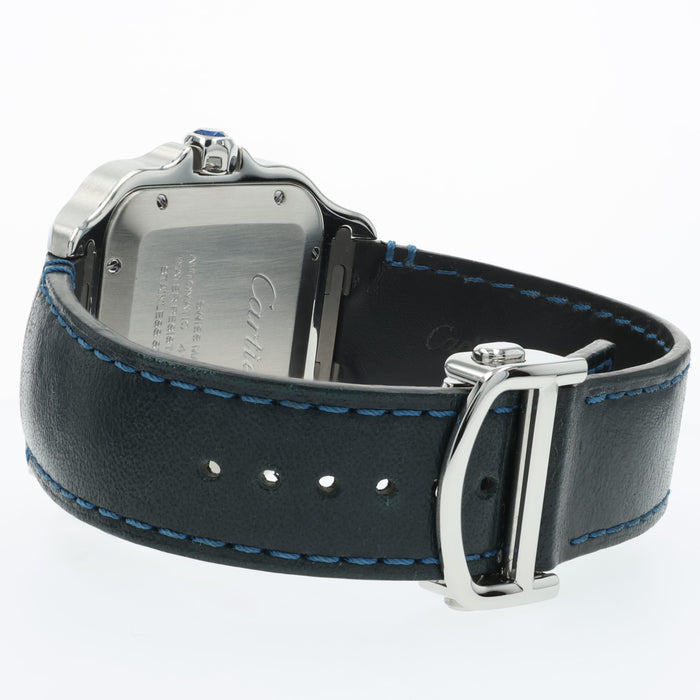 Cartier Santos XL Blue Strap Stainless Steel 39mm Automatic WSSA0018-4072