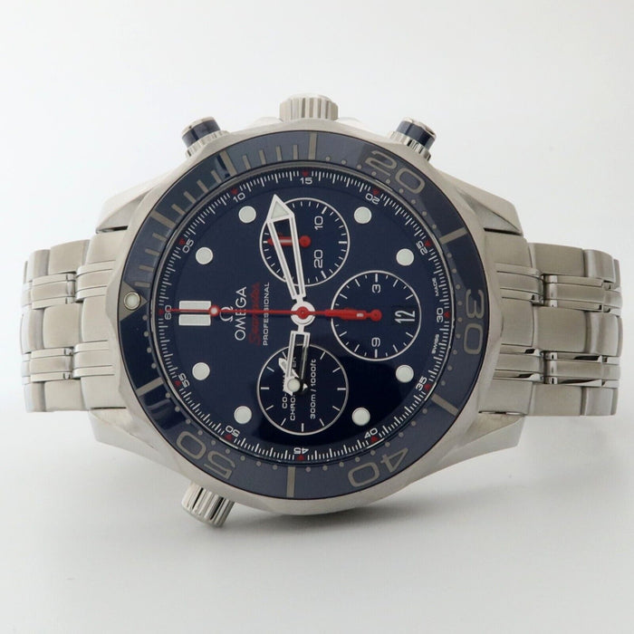 Omega Seamaster Diver Chrono Blue Dial 44MM Stainless Steel 212.30.44.50.03.001