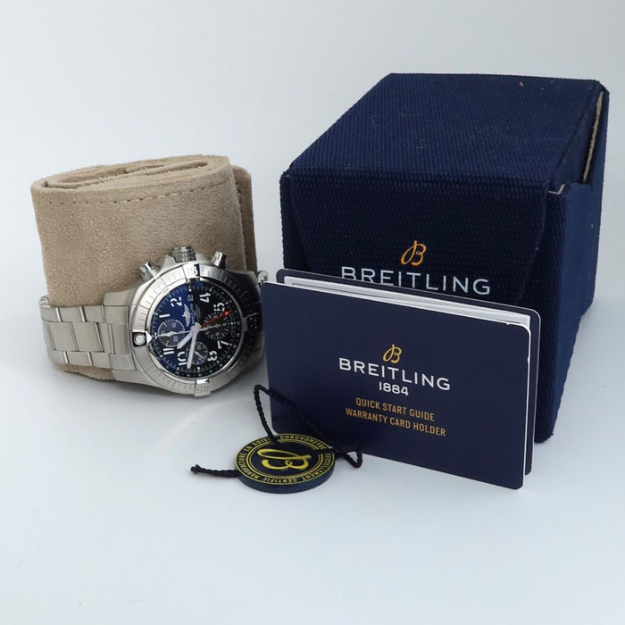 Breitling Avenger Chronograph GMT 45MM Black Dial Steel Automatic A24315