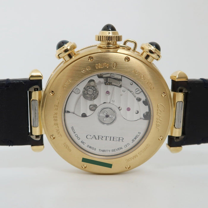 Cartier Pasha 18kt Yellow Gold Chronograph Silver Dial 41MM Automatic WGPA0017