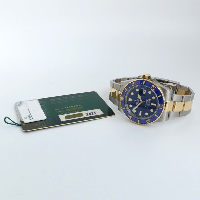 Rolex Submariner Date 18K Yellow Gold & Steel Blue Dial 41MM Automatic 126613LB