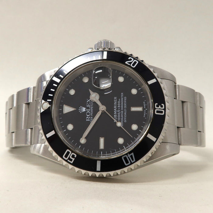 Rolex Submariner Date Black Dial Automatic Stainless Steel 40MM Oyster 16610