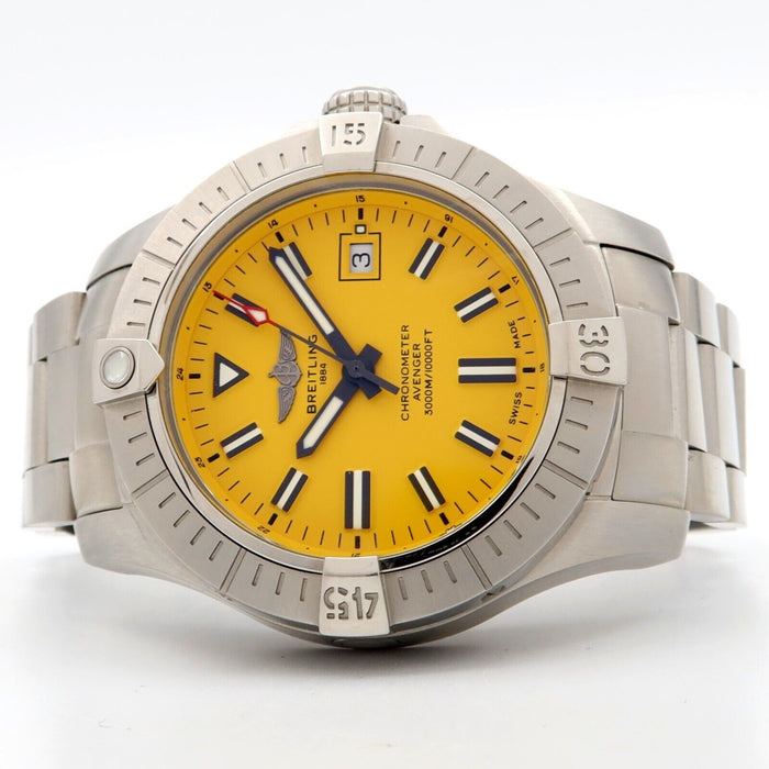 Breitling Avenger Seawolf Yellow Dial Stainless Steel 45MM Automatic A17319
