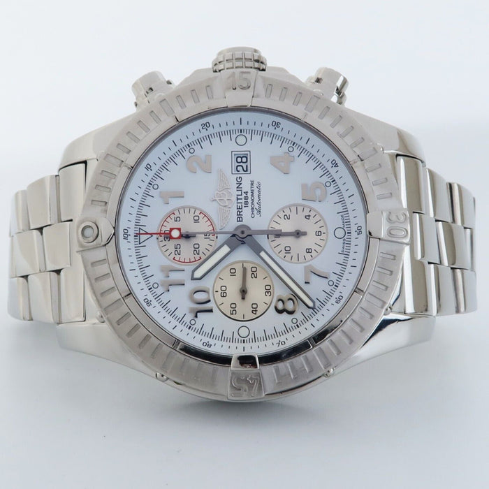 Breitling Super Avenger White Dial Chronograph 48MM Stainless Steel A13370